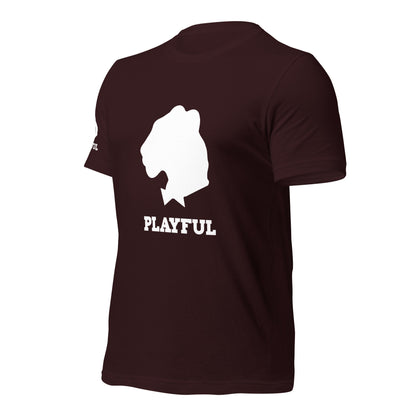 Playful White Out Logo (Unisex) T-Shirt