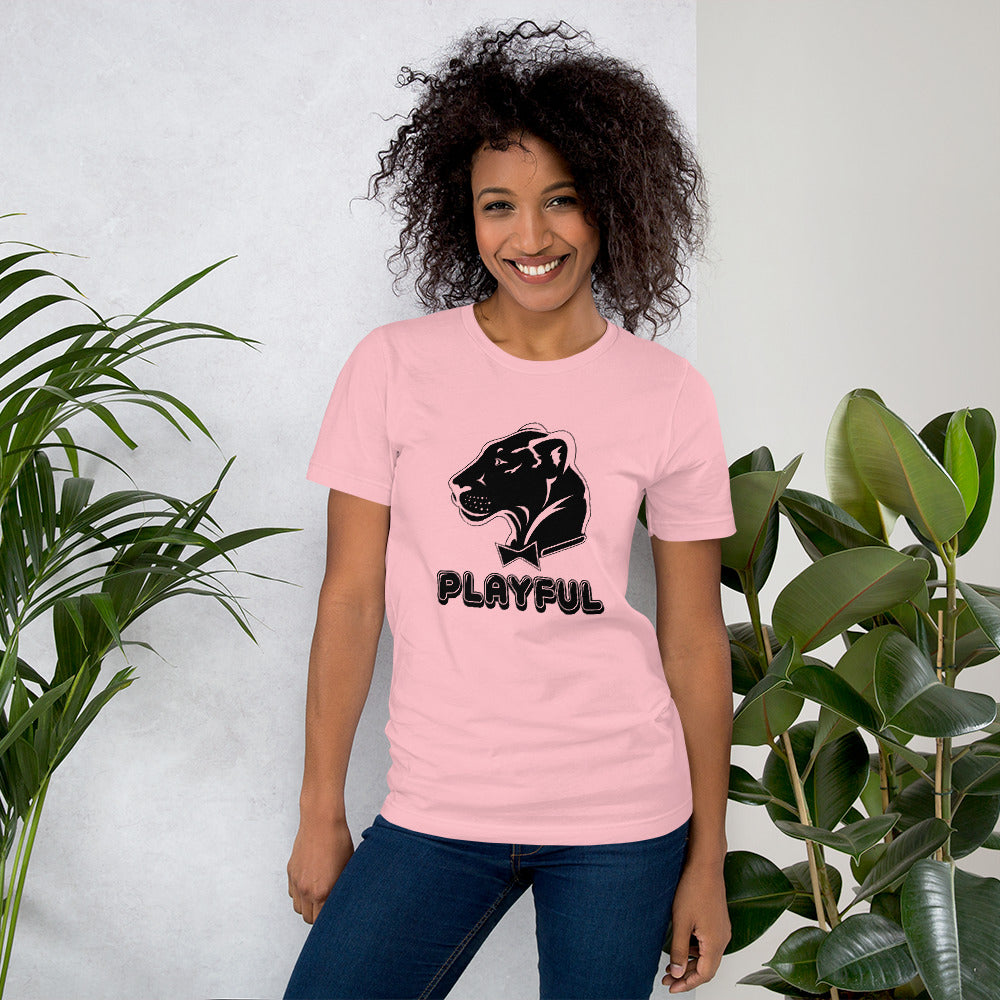 Playful Bubble Black Logo Short-Sleeve (Unisex) T-Shirt