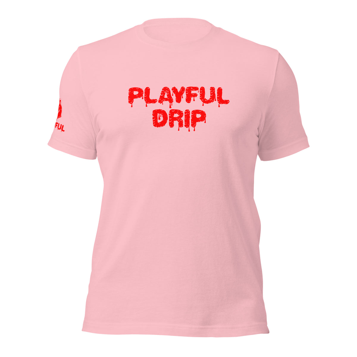 Playful Drip - Red (Unisex) T-Shirt