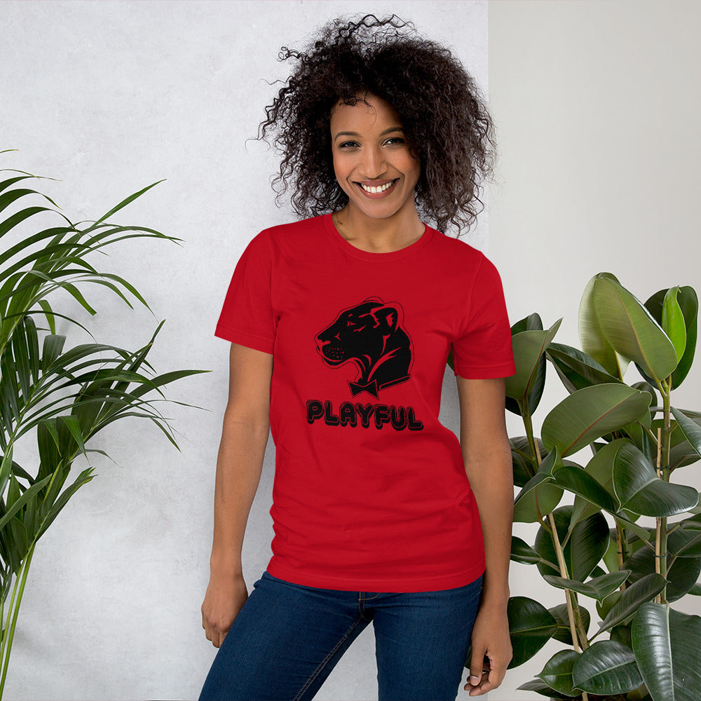 Playful Bubble Black Logo Short-Sleeve (Unisex) T-Shirt
