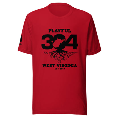 Playful WV - Black (Unisex) T-Shirt