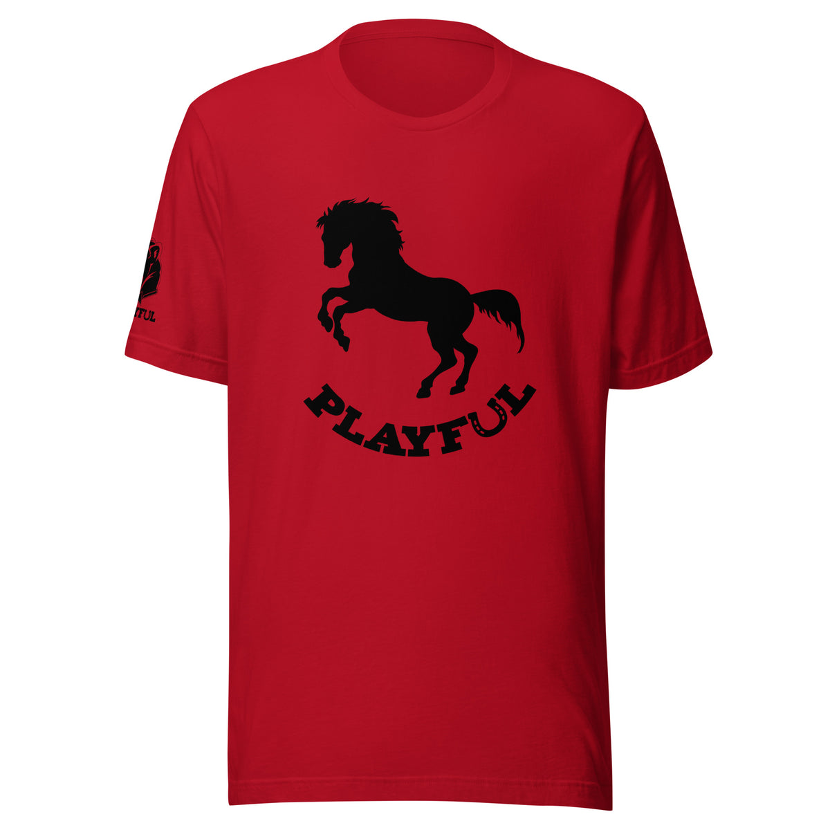 Playful Horse Black (Unisex) T-Shirt
