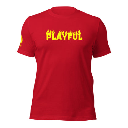 Playful Fire (Yellow) (Unisex) T-Shirt