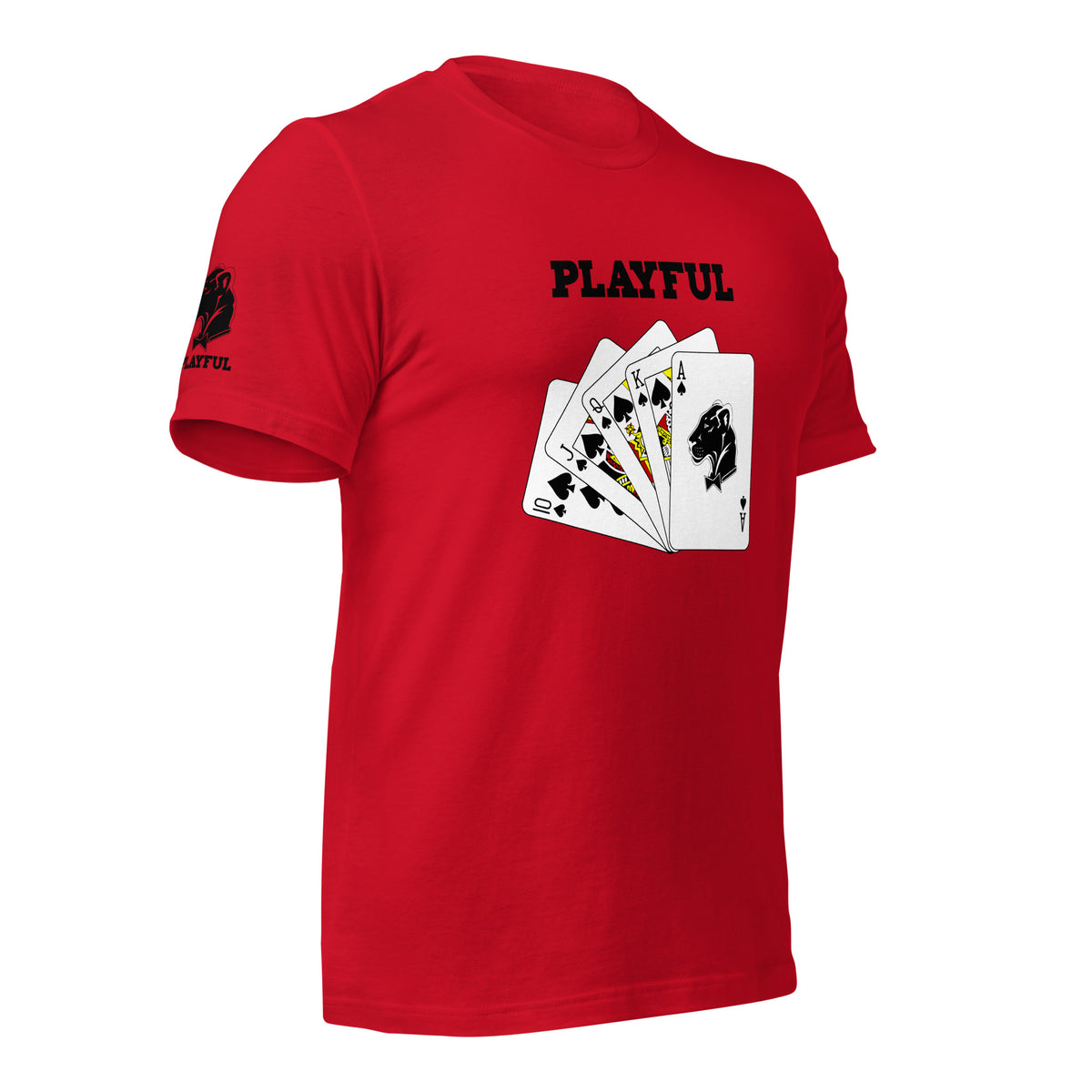 Playful Spades - Black (Unisex) T-Shirt
