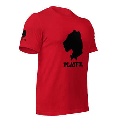 Playful Black Out Logo (Unisex) T-Shirt