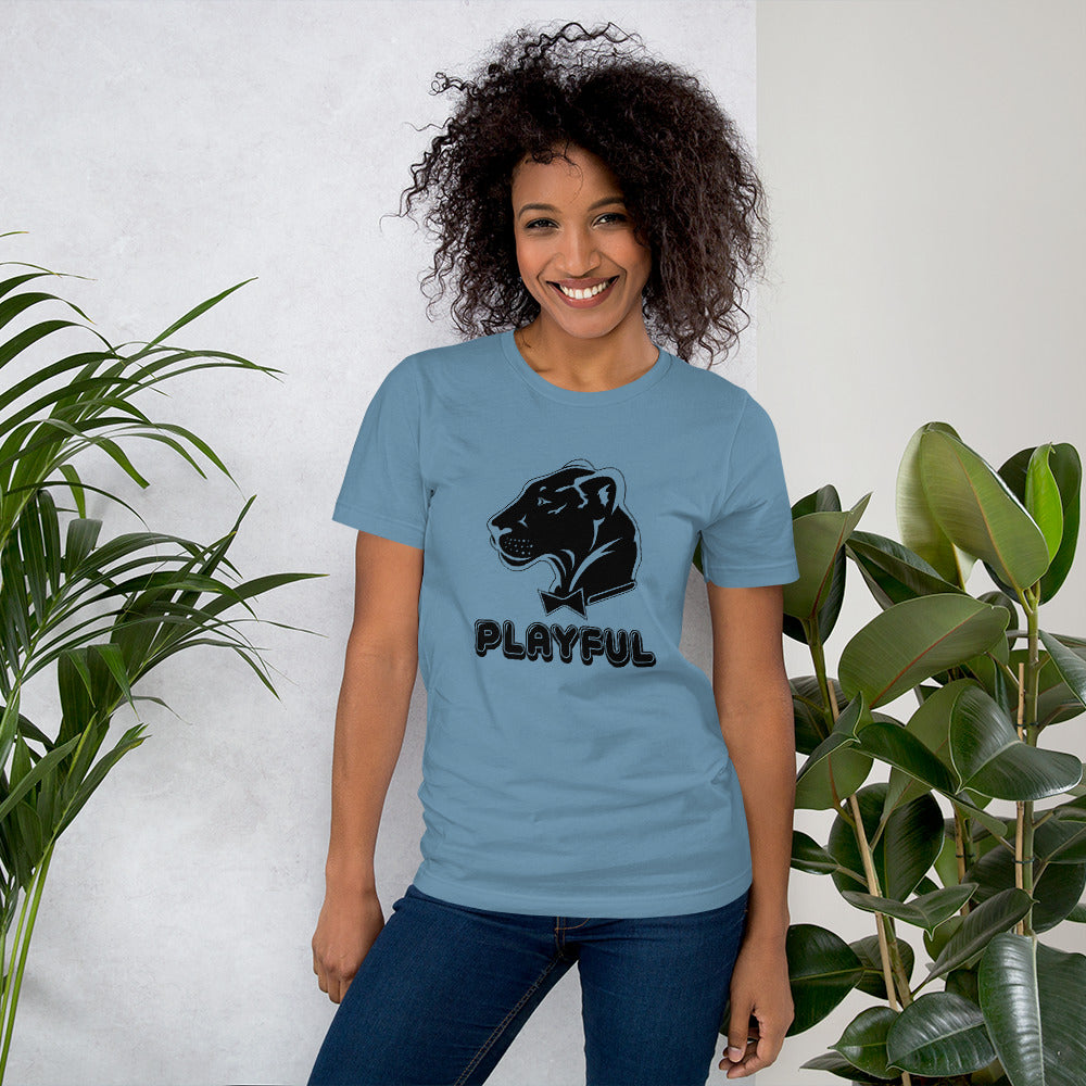 Playful Bubble Black Logo Short-Sleeve (Unisex) T-Shirt