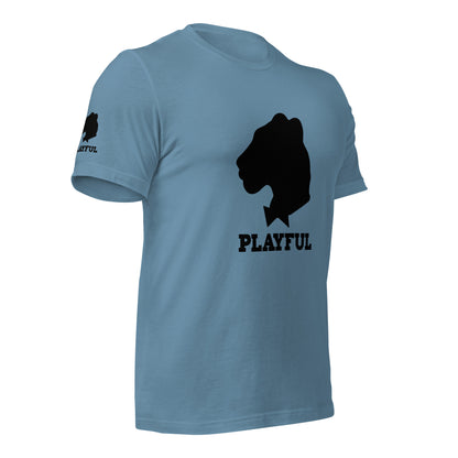 Playful Black Out Logo (Unisex) T-Shirt