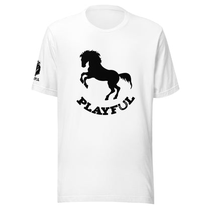 Playful Horse Black (Unisex) T-Shirt