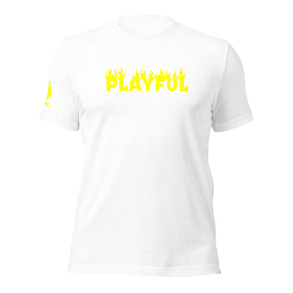 Playful Fire (Yellow) (Unisex) T-Shirt