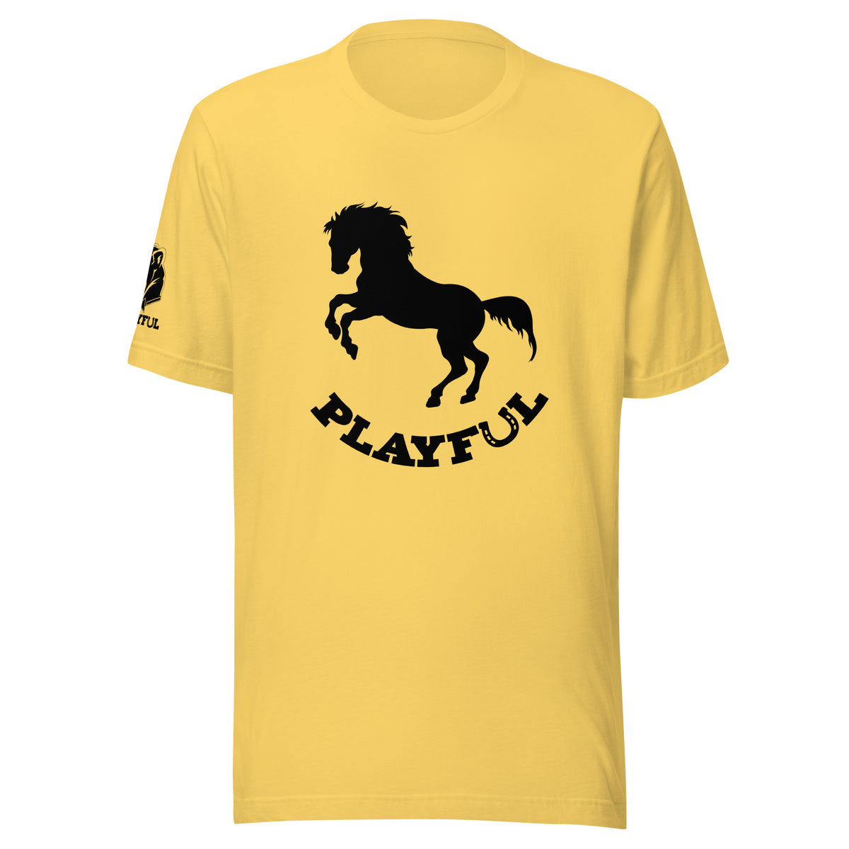 Playful Horse Black (Unisex) T-Shirt