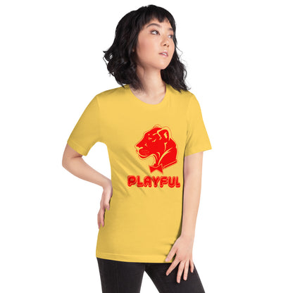 Playful Bubble Red Logo Short-Sleeve (Unisex) T-Shirt