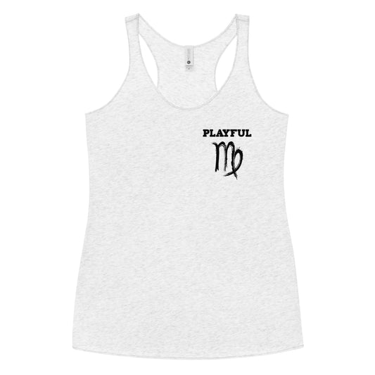 Playful Virgo Ladies Racerback Tank
