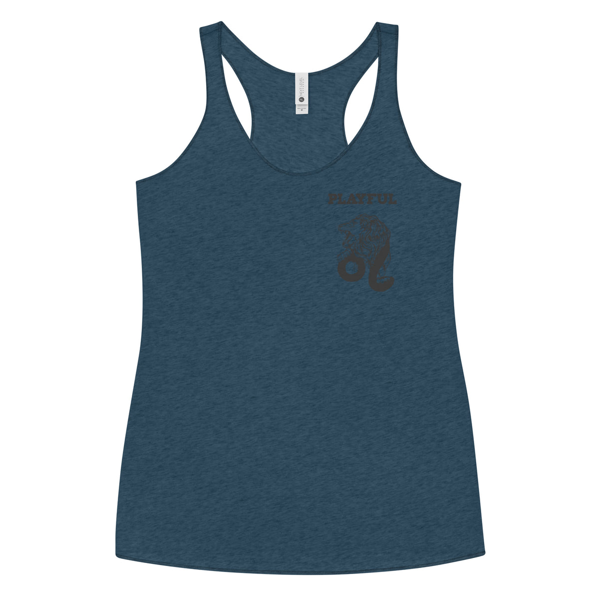 Playful Leo Ladies Racerback Tank