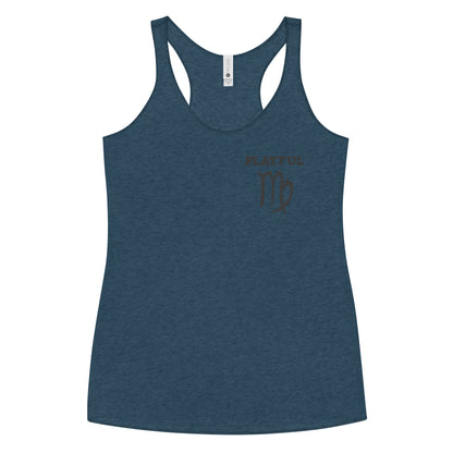 Playful Virgo Ladies Racerback Tank