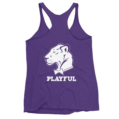 Playful Woman Strong Racerback Tank