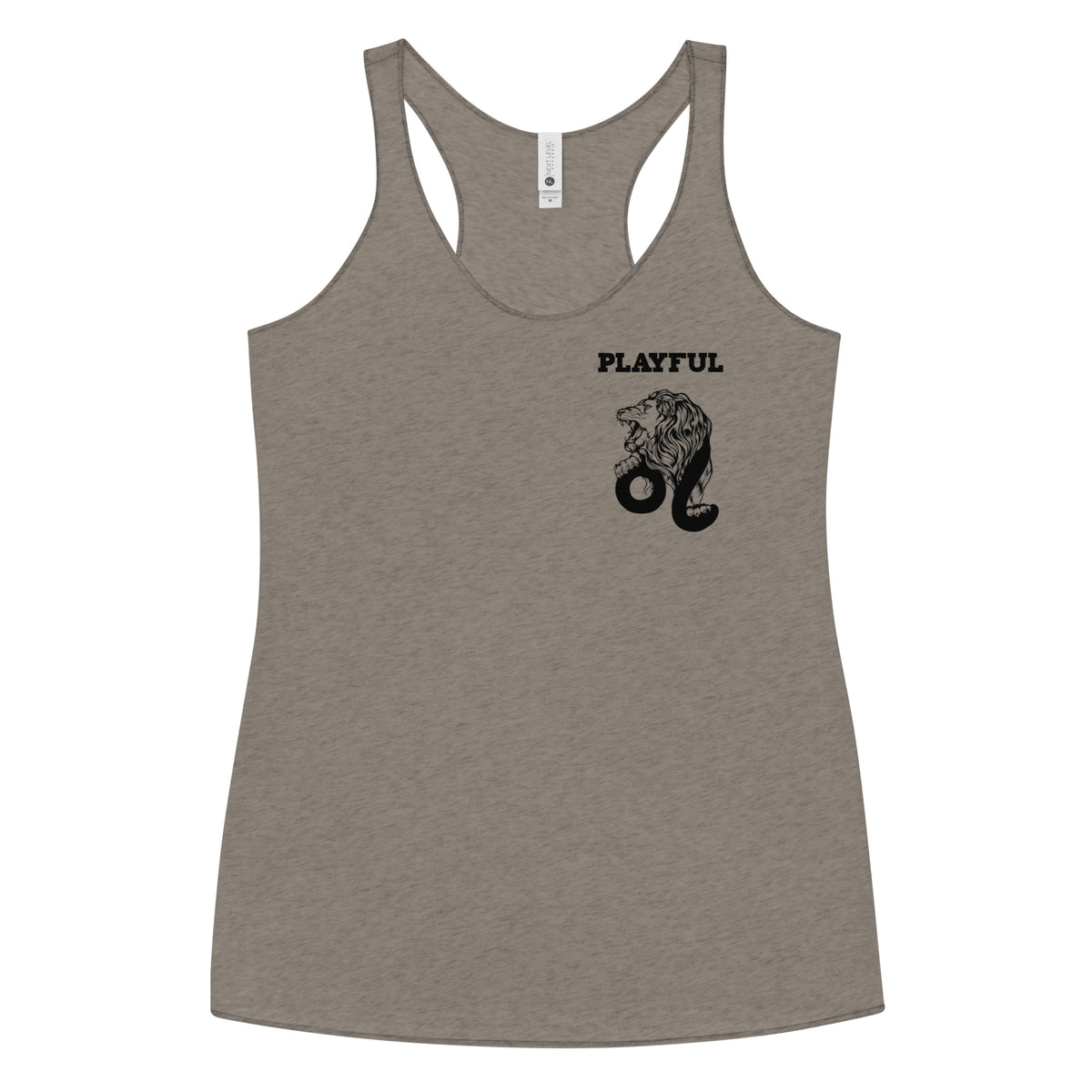 Playful Leo Ladies Racerback Tank