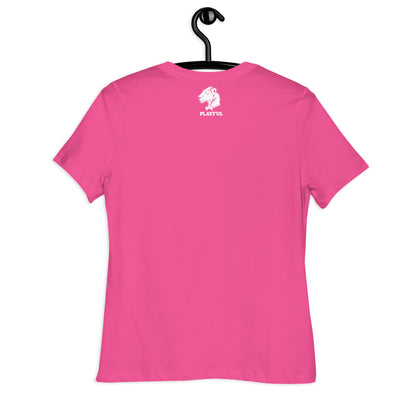 Playful Cougar (White) Ladies Relaxed T-Shirt