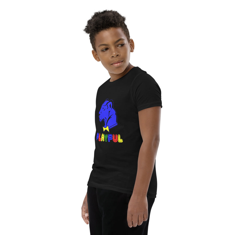 Playful Kids Blue Logo Short Sleeve Tee