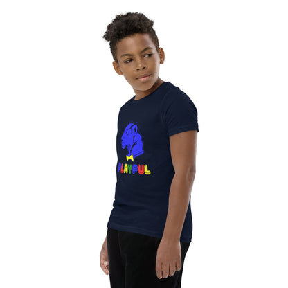 Playful Kids Blue Logo Short Sleeve Tee